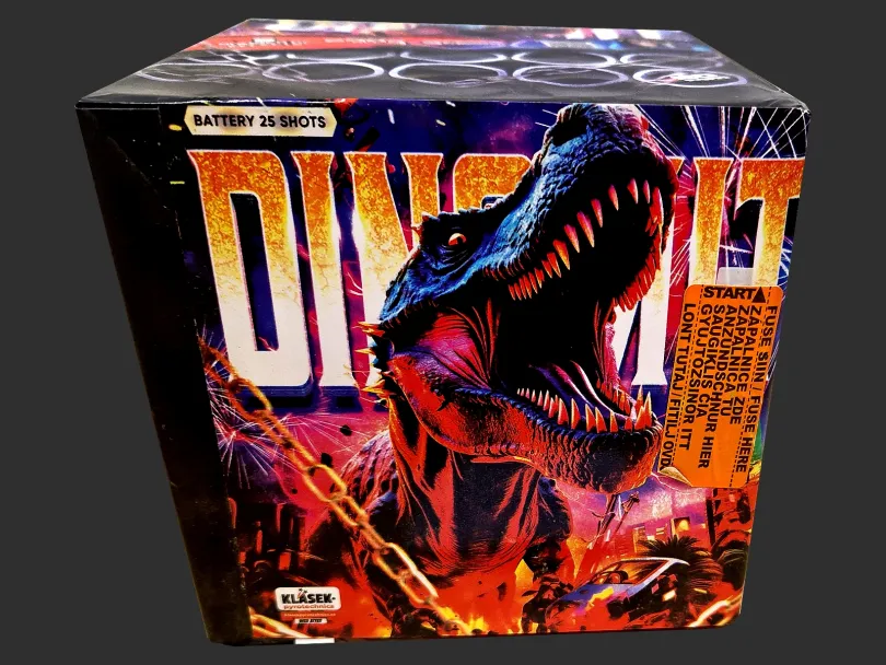 C2520DI Dinomit 25st 20mm - Tanie Fajerwerki