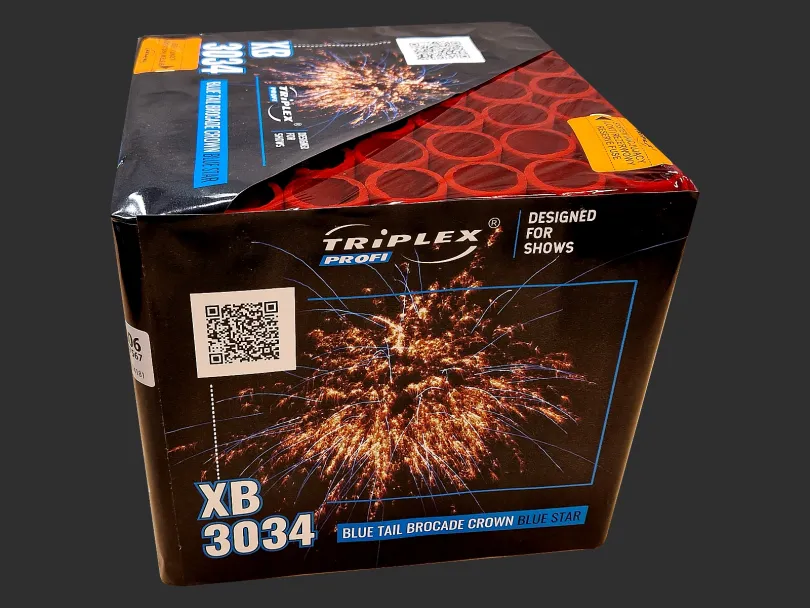 XB3034 Blue Tail Brocade Crown - Tanie Fajerwerki