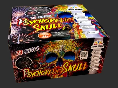 B73-2501 Psychodelic Skull